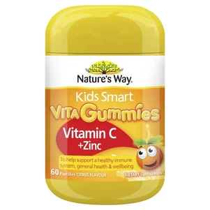 (PRE ORDER) Nature's Way Kids Smart Vita Gummies Vitamin C + Zinc 60 Pastilles shelf life 2yrs
